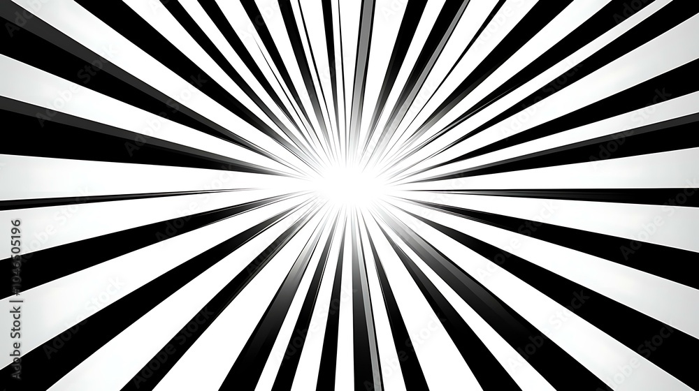 Dynamic black and white background with converging lines for a bold and energetic comic pop art effect Dynamic black and white background with converging lines for a bold and energetic comic pop art effect