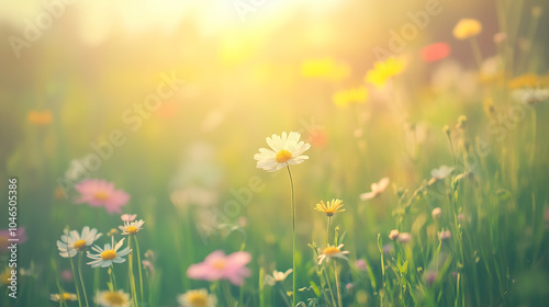 Summer Meadow at Sunset