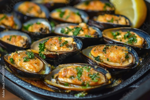 Plate of mussels