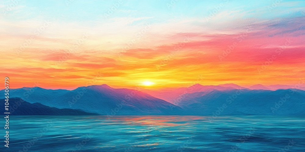 Obraz premium Sunset Over Water