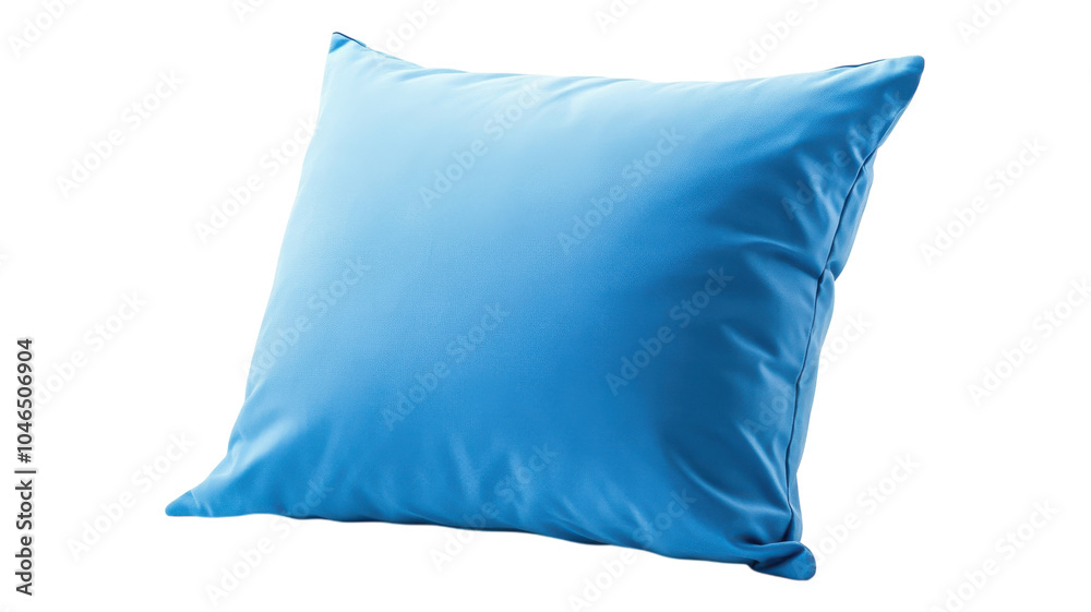 Bright blue decorative pillow resting on a soft surface, showcasing a modern design and vibrant color for home decor. Bright blue decorative pillow resting on a soft surface, showcasing a modern design and vibrant color for home decor.
