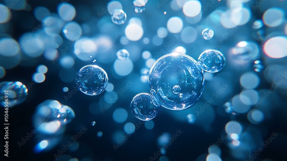 Bold background featuring bubbles of varying sizes converging to the center, adding depth and focus Bold background featuring bubbles of varying sizes converging to the center, adding depth and focus