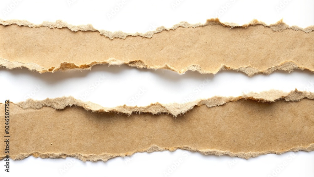 Ripped torn paper edge isolated on white background Ripped torn paper edge isolated on white background