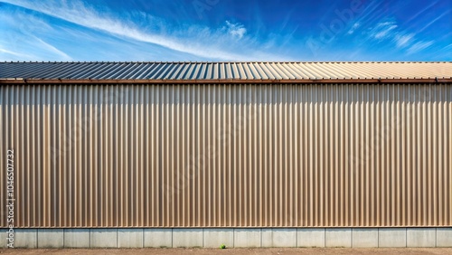 Roof outer wall made of corrugated sheet