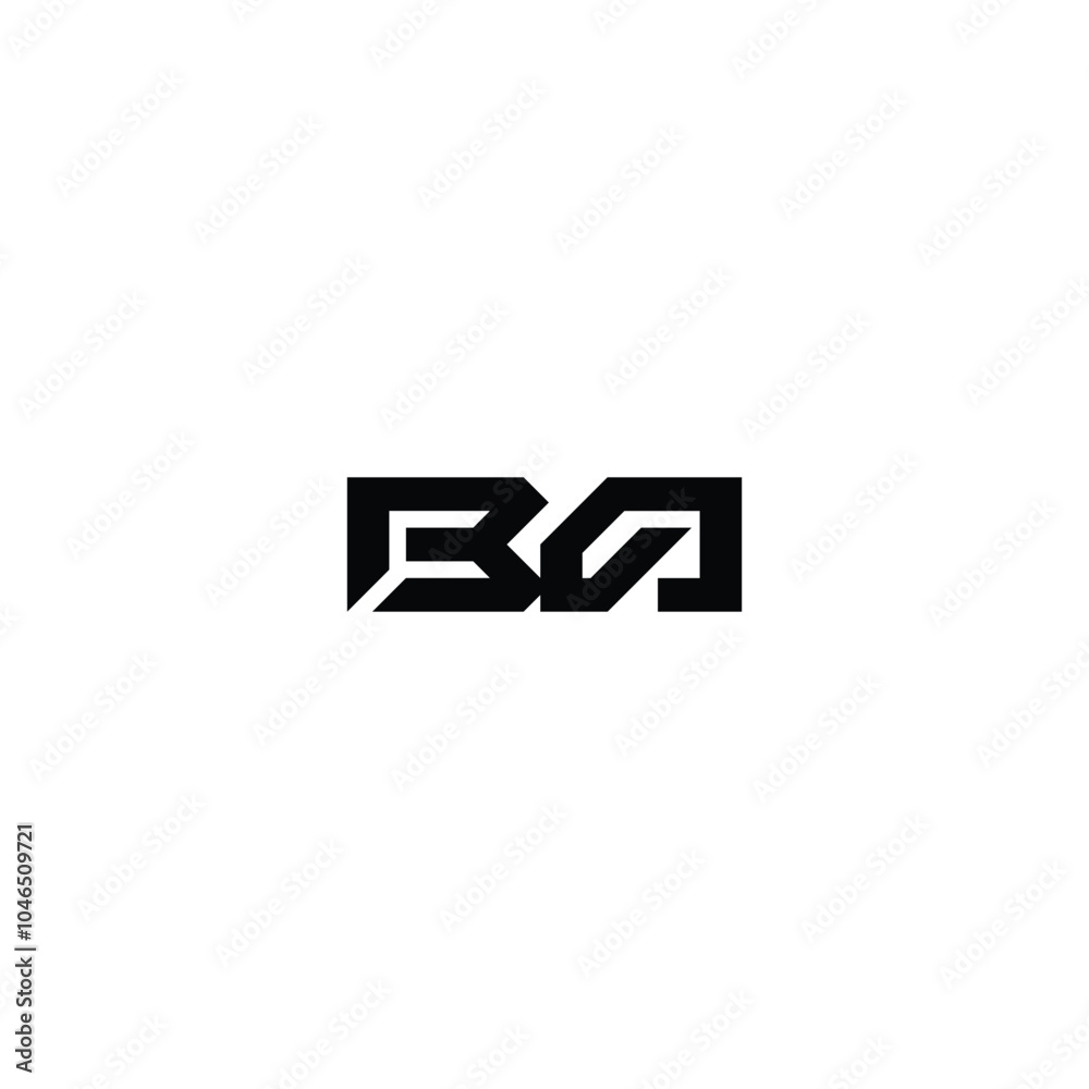 BA monogram logo design letter text name symbol monochrome logotype alphabet character simple logo BA monogram logo design letter text name symbol monochrome logotype alphabet character simple logo