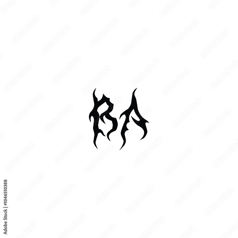 BA monogram logo design letter text name symbol monochrome logotype alphabet character simple logo BA monogram logo design letter text name symbol monochrome logotype alphabet character simple logo