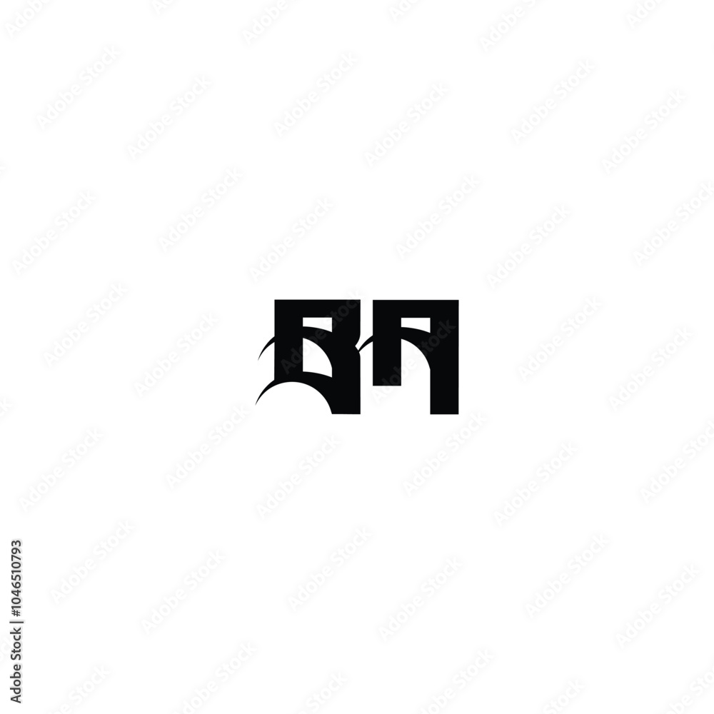 BA monogram logo design letter text name symbol monochrome logotype alphabet character simple logo BA monogram logo design letter text name symbol monochrome logotype alphabet character simple logo