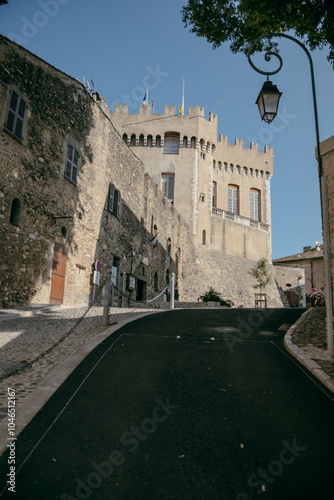 Medieval Castle at Haut de Cagnes village, France  photo