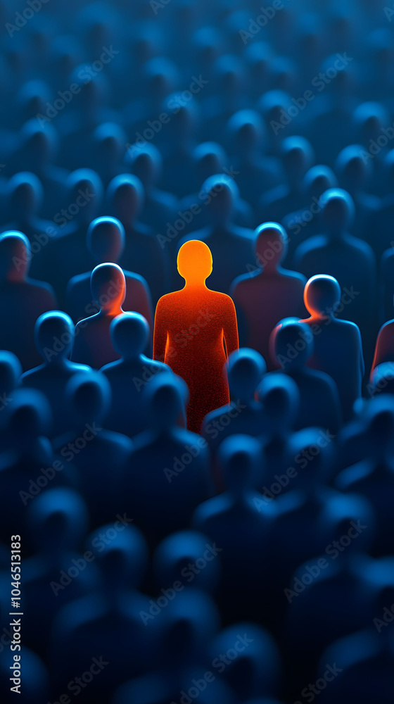 Obraz premium Standing out in a crowd