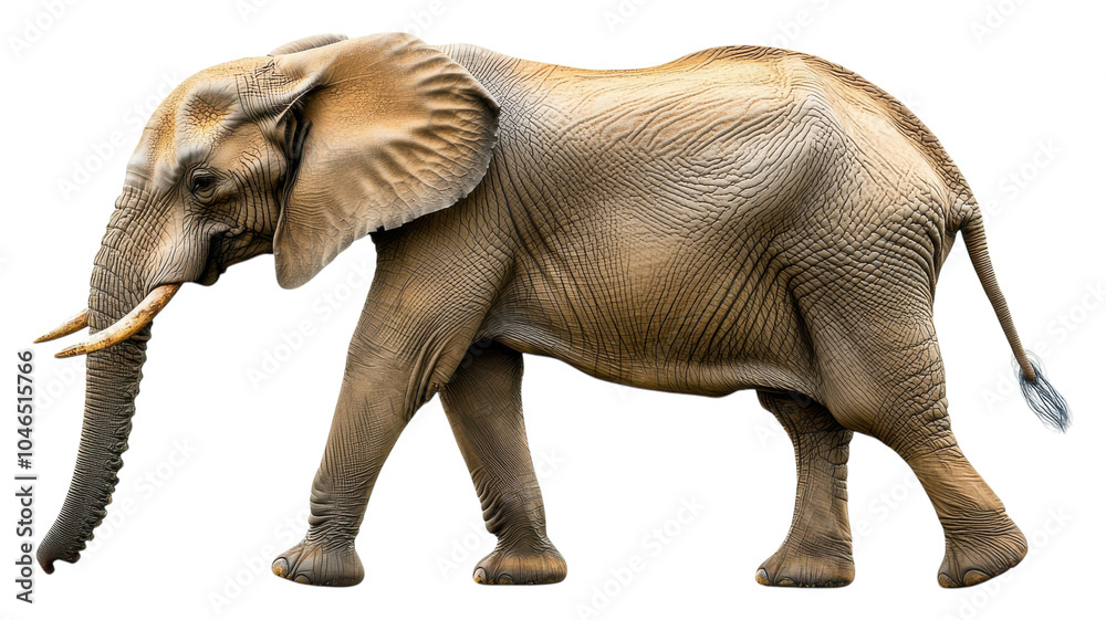 An African elephant walking gracefully across the savanna during the golden hour, showcasing its majestic features and natural habitat. An African elephant walking gracefully across the savanna during the golden hour, showcasing its majestic features and natural habitat.