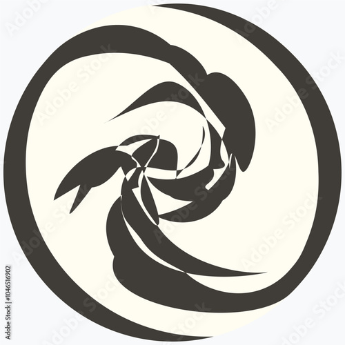 Icon of a noble bird of prey. Attacking predator vector logo.