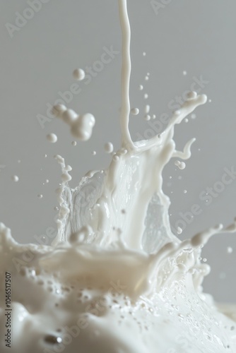 Milk Pouring Into Glass