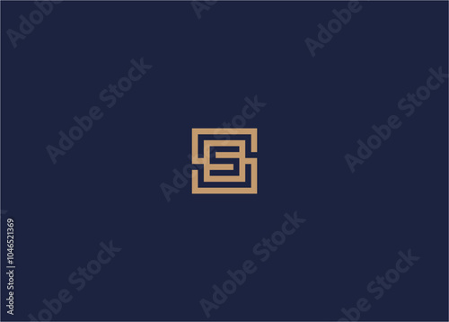 letter ss with square logo icon design vector design template inspiration