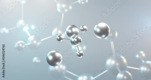 Trisodium phosphate rotating 3d molecule, molecular structure of e339, seamless video photo