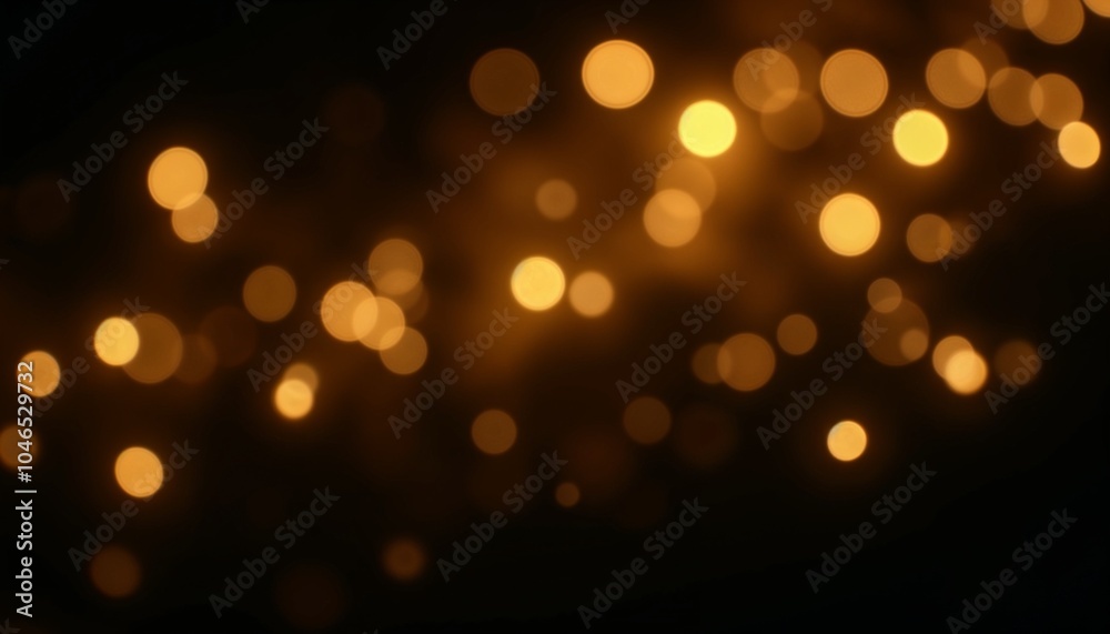 Out-of-focus golden bokeh lights on dark background Out-of-focus golden bokeh lights on dark background