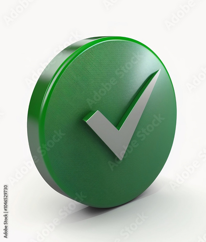 3D GREEN CHECKMARK ICON 2 photo