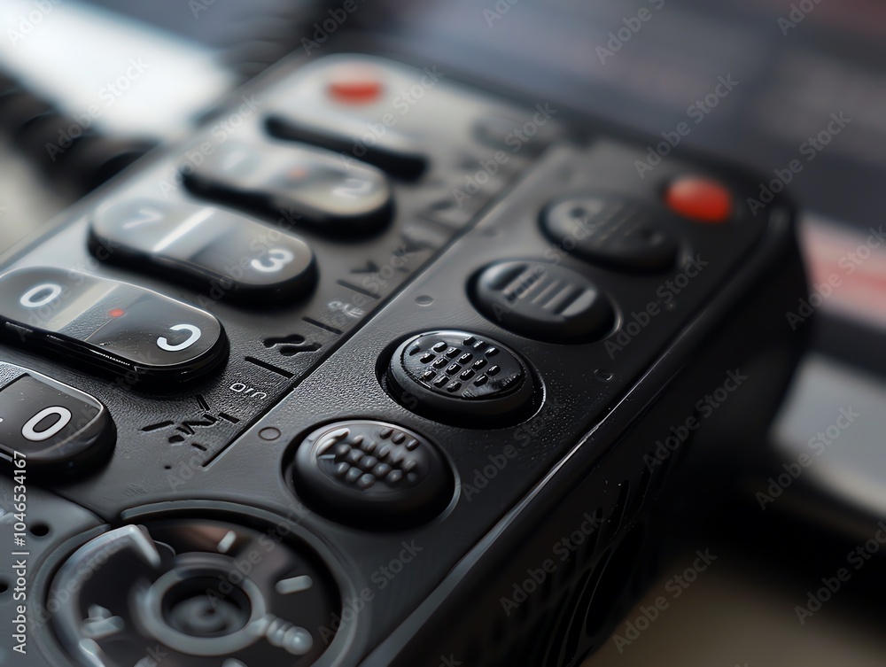 A detailed view of a digital dictation device s screen A detailed view of a digital dictation device s screen