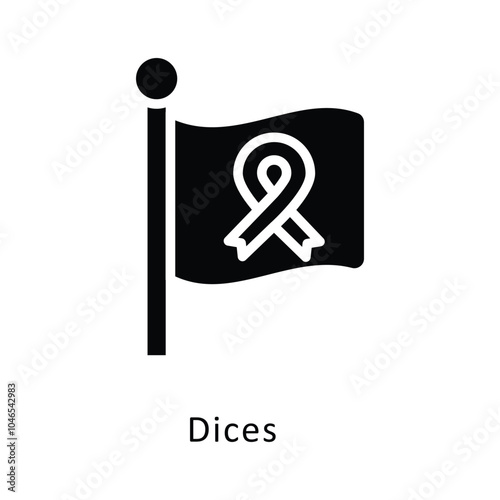 Dices vector Glyph Design icon. Cancer Symbol on White background EPS 10 File