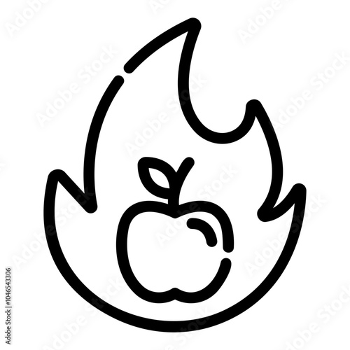 burning Line Icon