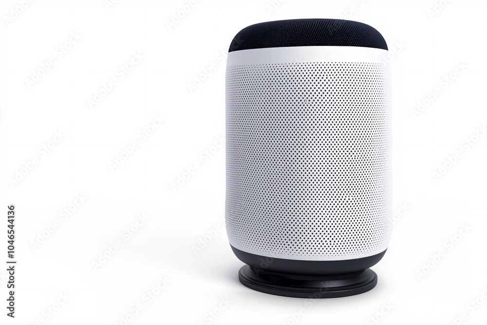 A sleek, voice-activated device stands alone against a clean backdrop, exemplifying cutting-edge smart home innovation and ease of use. A sleek, voice-activated device stands alone against a clean backdrop, exemplifying cutting-edge smart home innovation and ease of use.