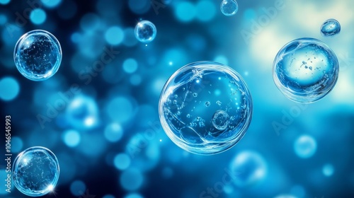 Wallpaper Mural Subtle blue bokeh lights creating a smooth, calming background.

 Torontodigital.ca