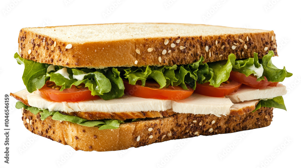 Fresh and juicy, a classic sandwich with lettuce tomatoes Fresh and juicy, a classic sandwich with lettuce tomatoes