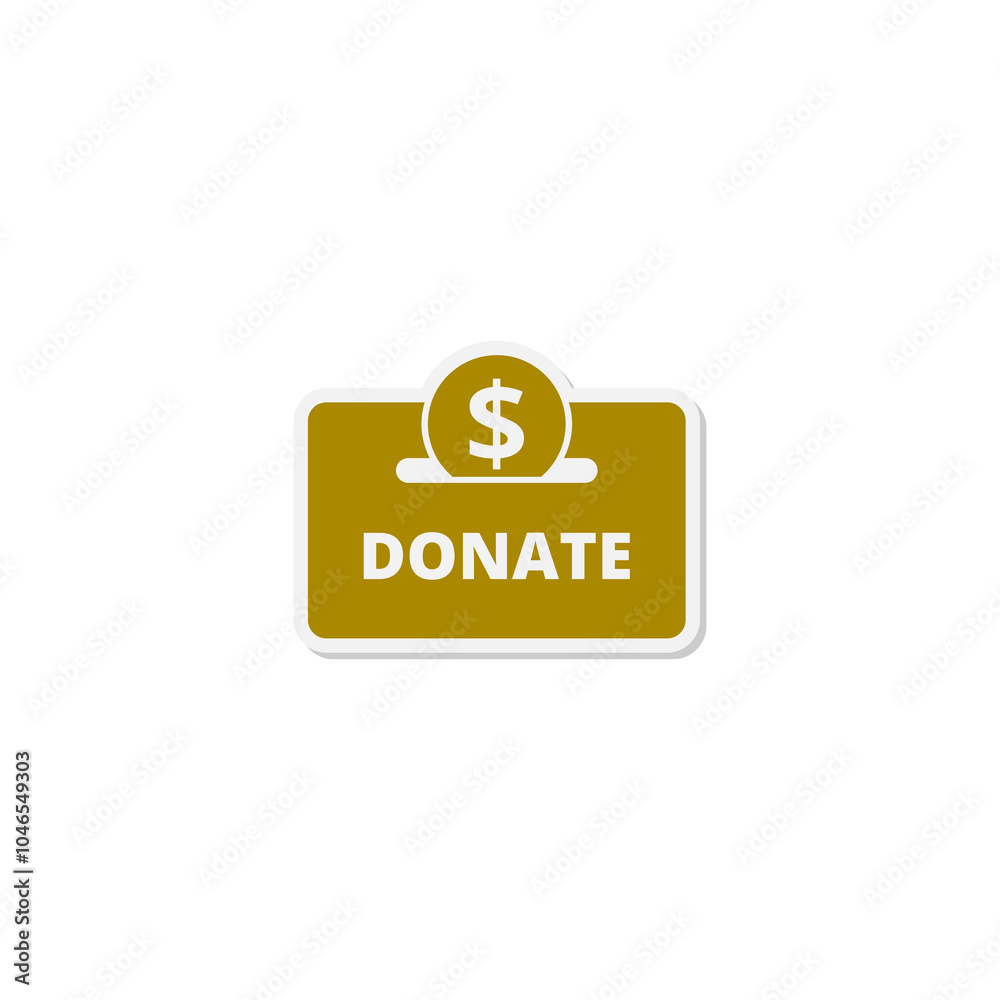 Fototapeta premium Donation box icon isolated on transparent background