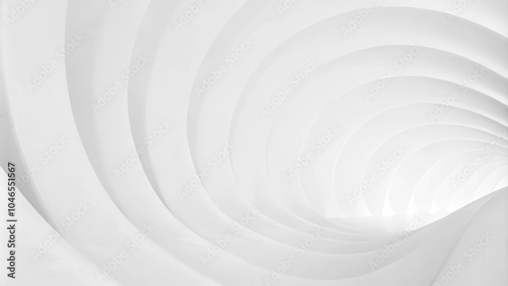 Obraz premium Abstract of white curved architectural pattern background, Concept of future modern facade design on architecture. Abstract bright white background.