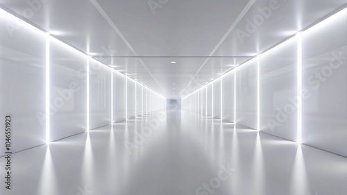 Wallpaper Mural Abstract Futuristic empty floor and room Sci-Fi Corridor With light for showcase, room, interior, and display products. The future cement floor and wall background technology interior concept. Torontodigital.ca