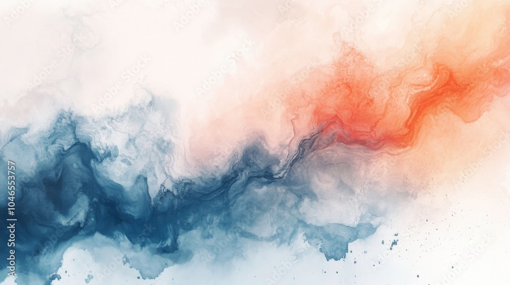 Obraz premium Abstract ink wash in pastel shades
