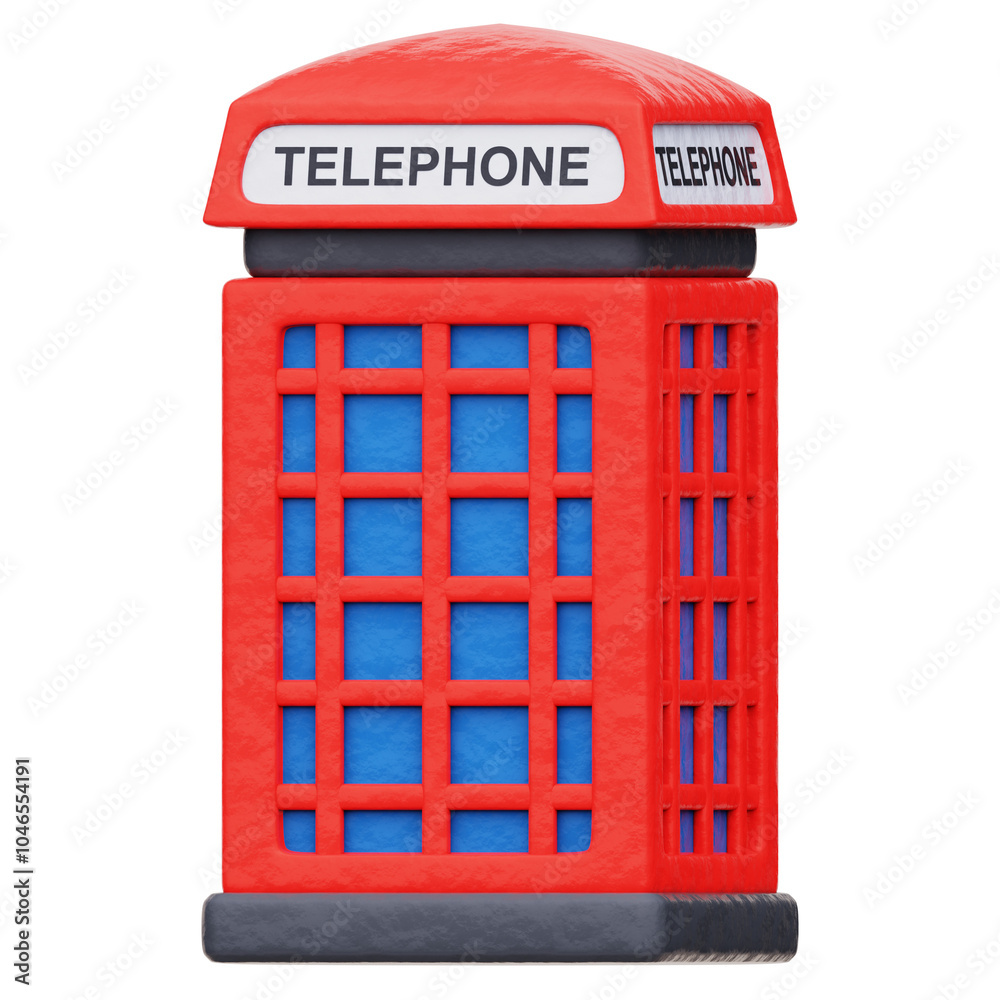 Telephone Booth 3D Illustration Isolated Transparent Background Telephone Booth 3D Illustration Isolated Transparent Background