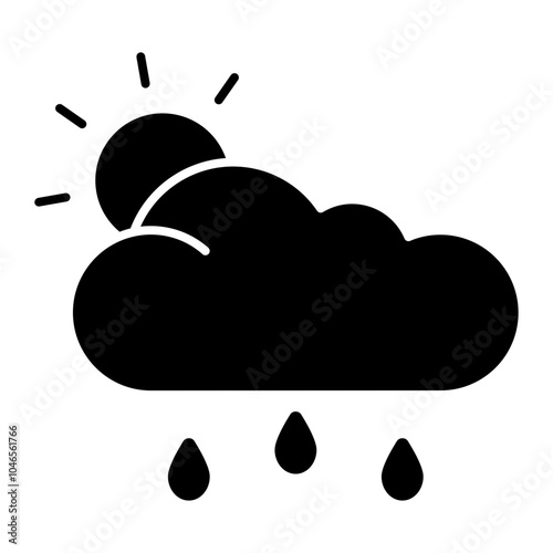 sunny raining icon