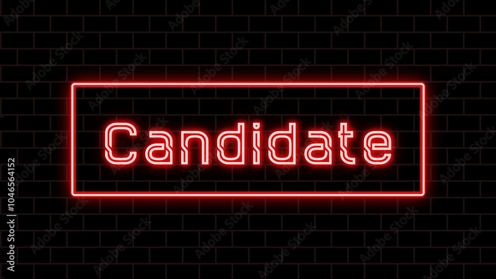 Candidate のネオン文字 Candidate のネオン文字
