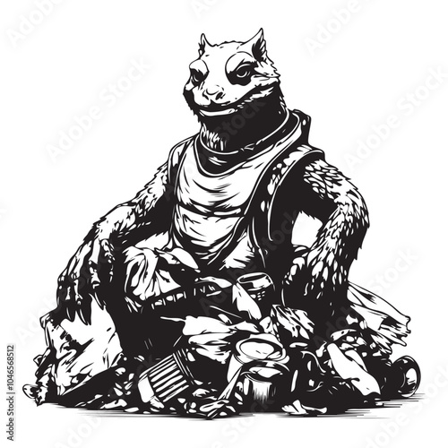 Lizard Garbageman The Eco Friendly Hero of Clean Streets