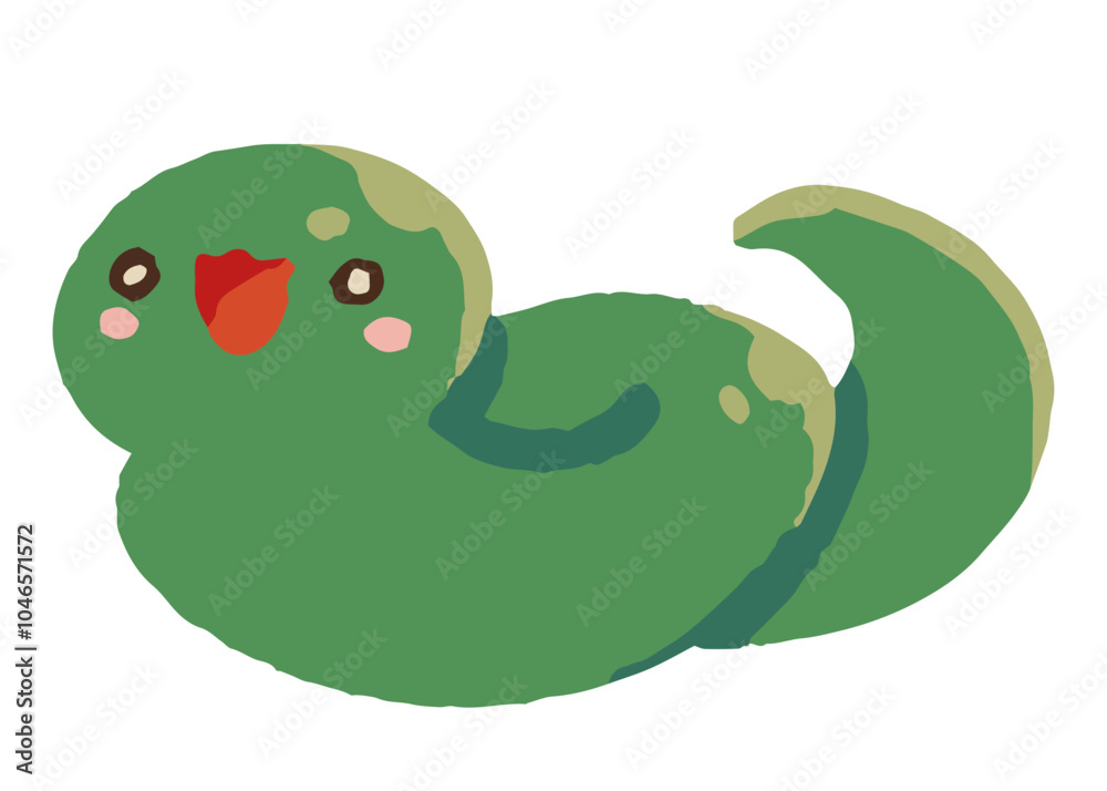 笑顔のかわいいヘビのイラスト素材 笑顔のかわいいヘビのイラスト素材