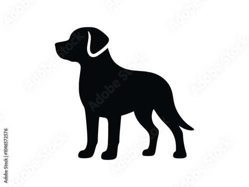 Labrador Retriever Dog Silhouette Vector Collection for Creative Projects photo