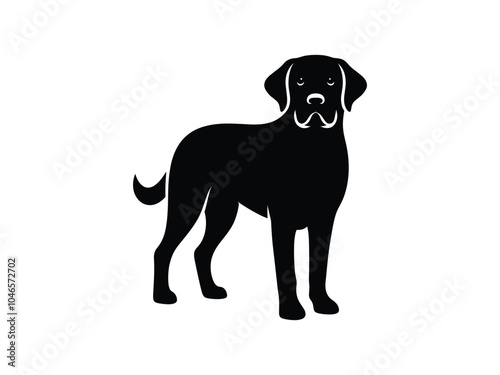 Labrador Retriever Dog Silhouette Vector Collection for Creative Projects photo