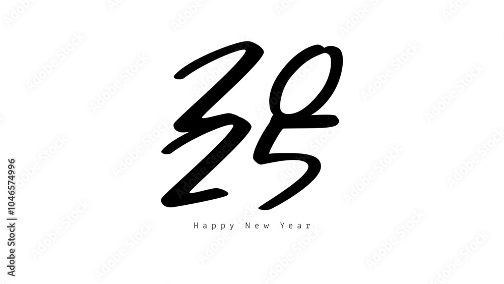 2025 hand drawn for Happy New Year poster, Brochure design template, Flat Modern design , illustration Vector EPS 10 2025 hand drawn for Happy New Year poster, Brochure design template, Flat Modern design , illustration Vector EPS 10