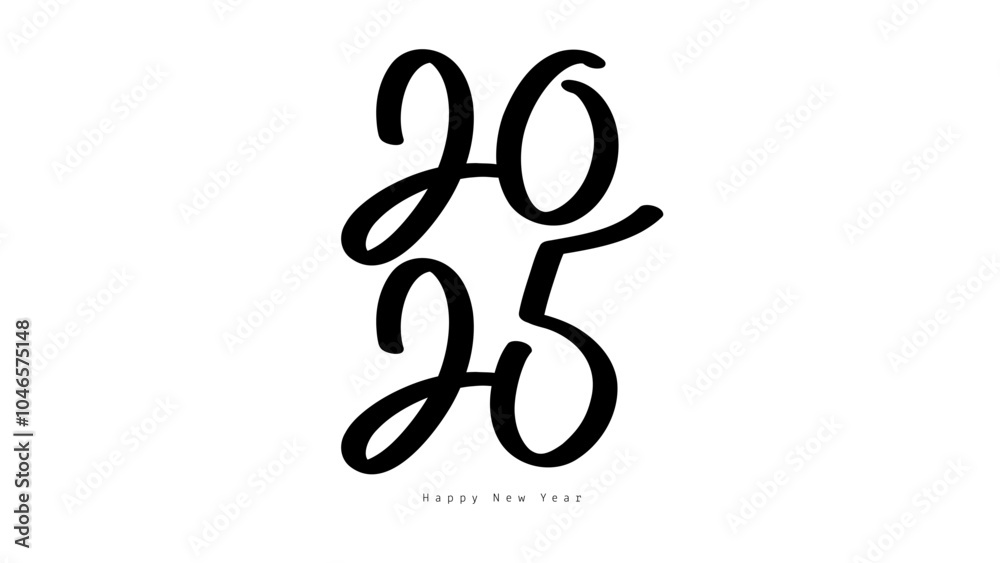 2025 hand drawn for Happy New Year poster, Brochure design template, Flat Modern design , illustration Vector EPS 10 2025 hand drawn for Happy New Year poster, Brochure design template, Flat Modern design , illustration Vector EPS 10
