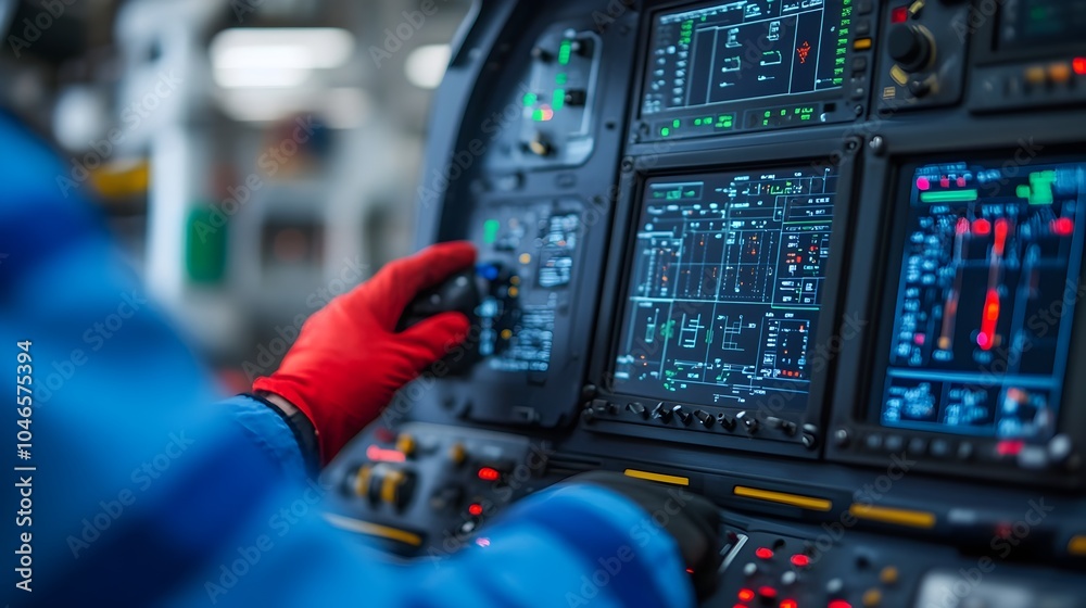 Experienced Mechanic Examining and Troubleshooting the Electronic Systems of a Helicopter During Routine Maintenance and Inspection Procedures Experienced Mechanic Examining and Troubleshooting the Electronic Systems of a Helicopter During Routine Maintenance and Inspection Procedures