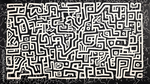 Intricate maze patterns