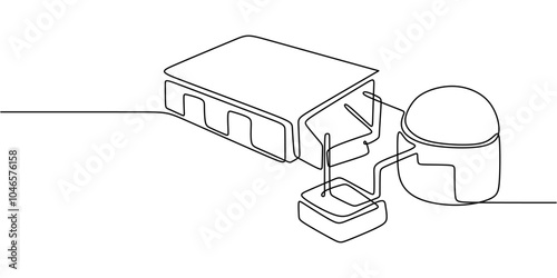 Continuous Biogas Reactor Illustration for Renewable Energy and Organic Waste Processing