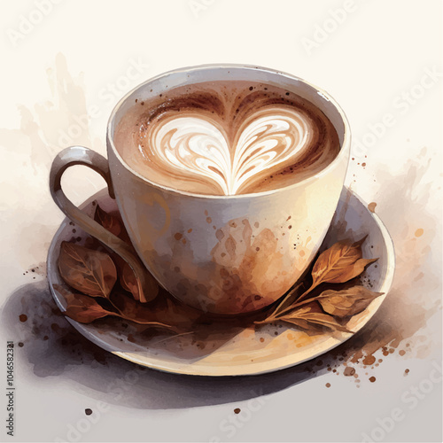 cup of coffee with beans