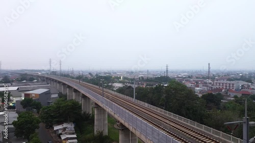 Whoosh High Speed ​​Train Departs from Tegalluar Station, Gedebage, East Bandung, Indonesia