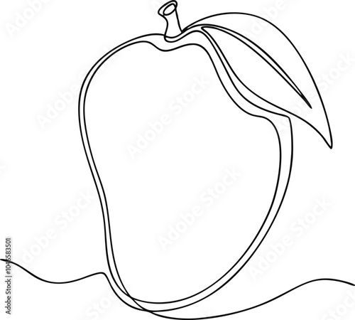 a line art coloring book mango design 