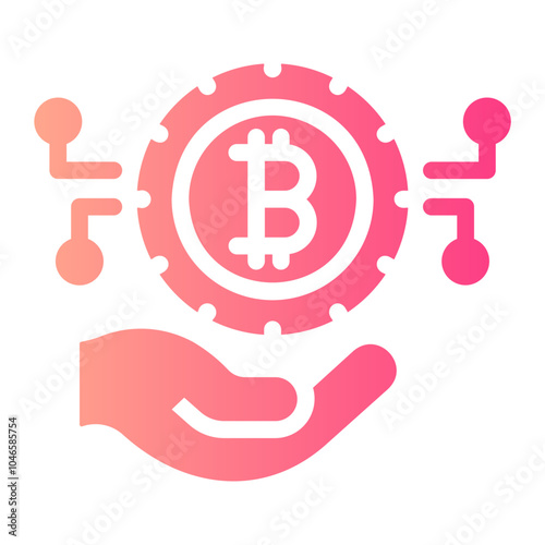 digital currency Gradient icon