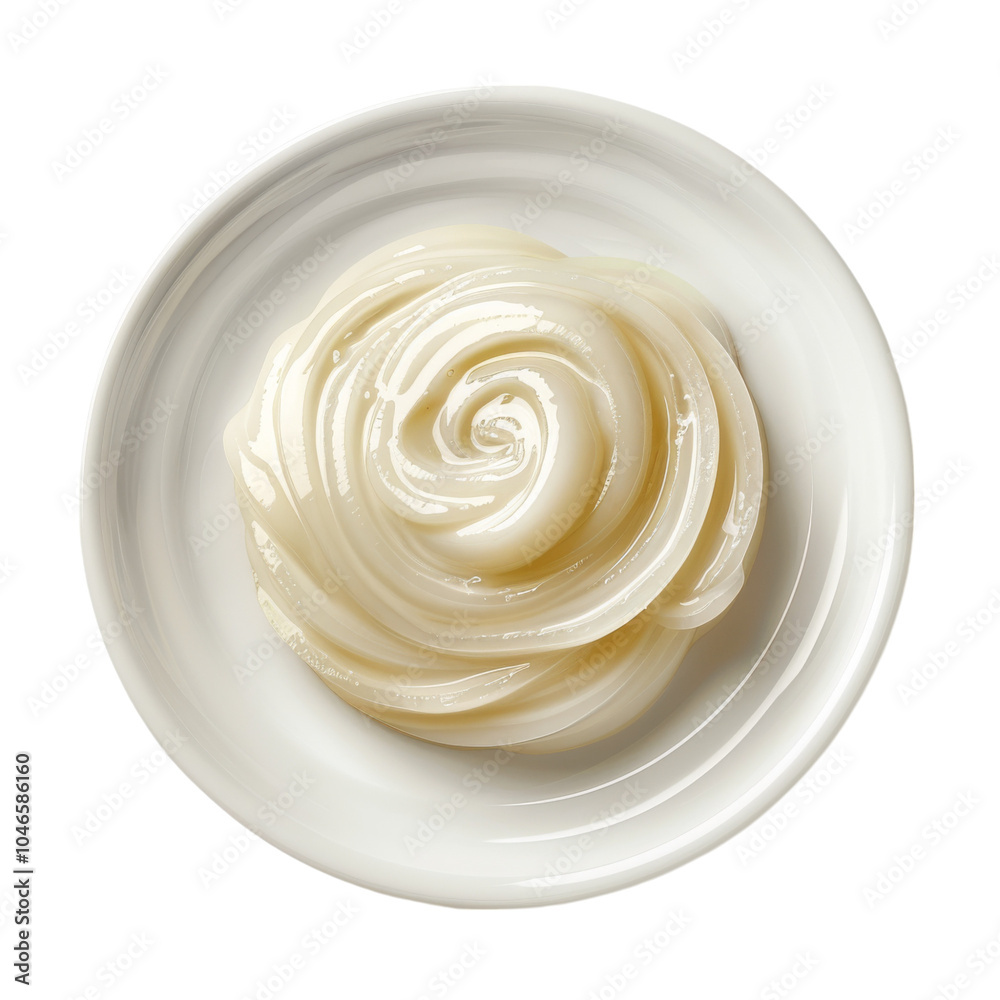 Creamed Onions on a white plate, isolated transparent background, Generative AI Creamed Onions on a white plate, isolated transparent background, Generative AI