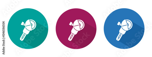Icon for grinding machine vector illustration in flat.