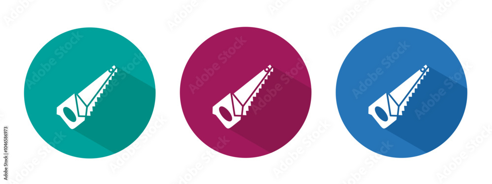 Icon for chainsaw vector illustration in flat. Icon for chainsaw vector illustration in flat.
