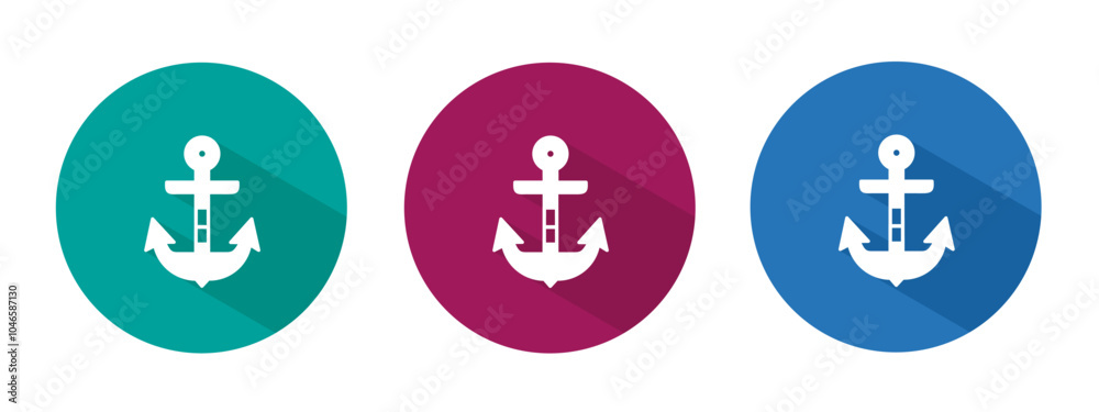 Icon for anchor vector illustration in flat. Icon for anchor vector illustration in flat.